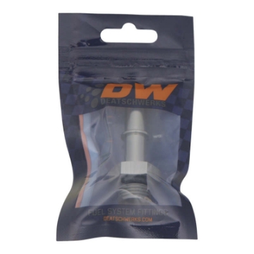Picture of DeatschWerks 6AN ORB Male to 3-8in Male EFI Quick Connect Adapter - Anodized DW Titanium
