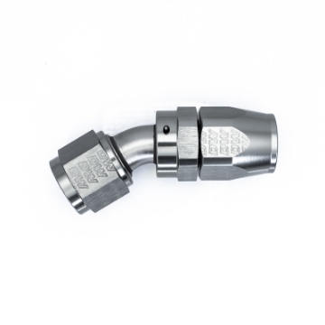 Picture of DeatschWerks 10AN Female Flare Swivel 30-Degreehose End CPE - Anodized Matte Black