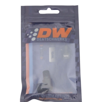 Picture of DeatschWerks 90-Degree 1-8in NPT Male to Female 1-8in NPT - Anodized Matte Black