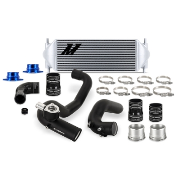 Picture of Mishimoto 2021+ Ford Bronco 2-3L Intercooler Kit - Black Pipes-Silver Core