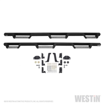 Picture of Westin-HDX 99-16 Ford F-250-350 Crew Cab 6-75ft Bed Stainless Drop Nerf Step Bars - Textured Black