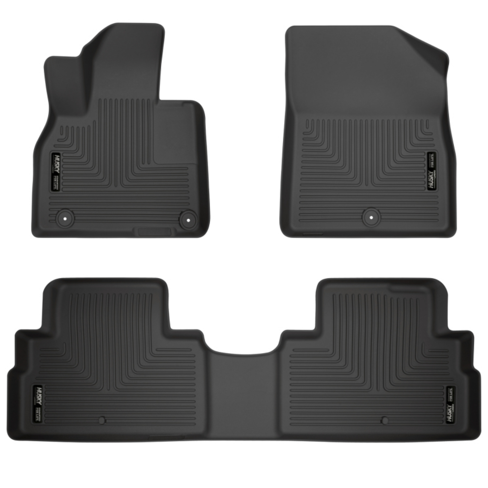 Picture of Husky Liners 20-22 Hyundai Palisade Weatherbeater Black Front & 2nd Seat Floor Liners