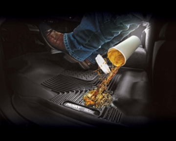 Picture of Husky Liners 09-18 Dodge Ram 1500 Crew Cab X-Act Contour Front & Second Seat Floor Liners - Black