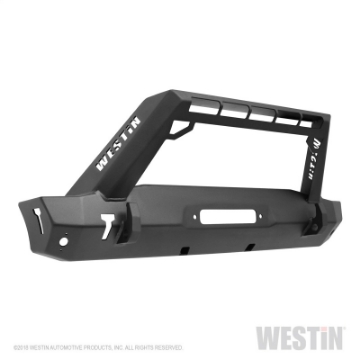 Picture of Westin 07-18 Jeep Wrangler JK WJ2 Stubby Front Bumper w-LED Lt Bar Mnt - Tex- Blk