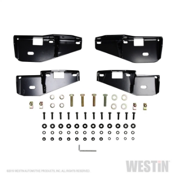 Picture of Westin 18-22 Jeep Wrangler JLU 4dr Platinum 4 Oval Nerf Step Bars - Tex- Blk