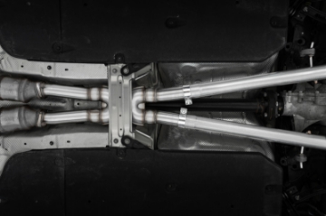 Picture of MBRP 2022 Kia Stinger 3-3L T304 SS Cat-Back Exhaust- Dual Split Rear Quad Outlet Uses Factory Bezels