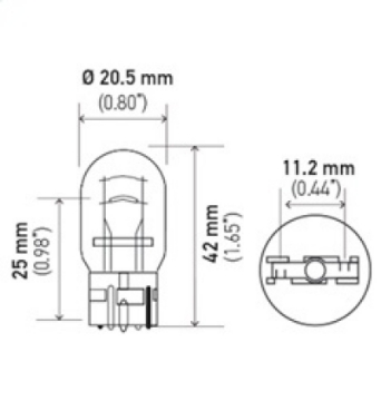 Picture of Hella Bulb 7443 12V 21-5W W3X16q T6-5