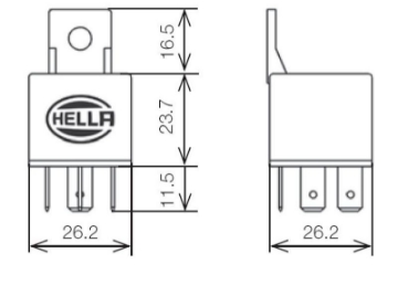 Picture of Hella RELAY MINI ISO 5P 12V SPST D87 DIO BKT