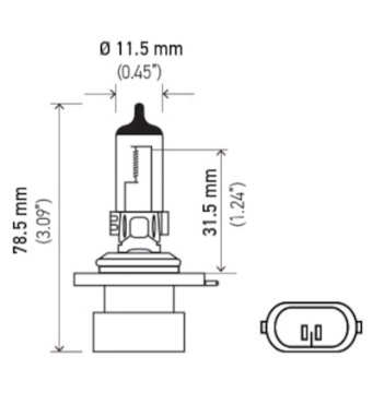 Picture of Hella Bulb 9006XS-HB4A 12V 55W P22d T4