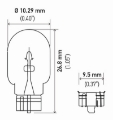 Picture of Hella Bulb 2821 12V 3W W2-1x9-5d T3-25 E1 SB