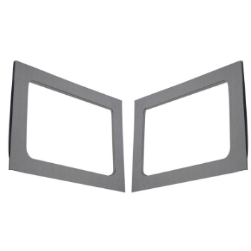 Picture of DEI 11-18 Jeep Wrangler JK 4-Door Boom Mat Rear Side Window Trim - 2 Piece - Gray Leather Look