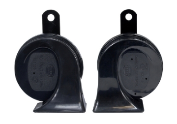 Picture of Hella Twin Trumpet Horn Kit 12V Universal - Black