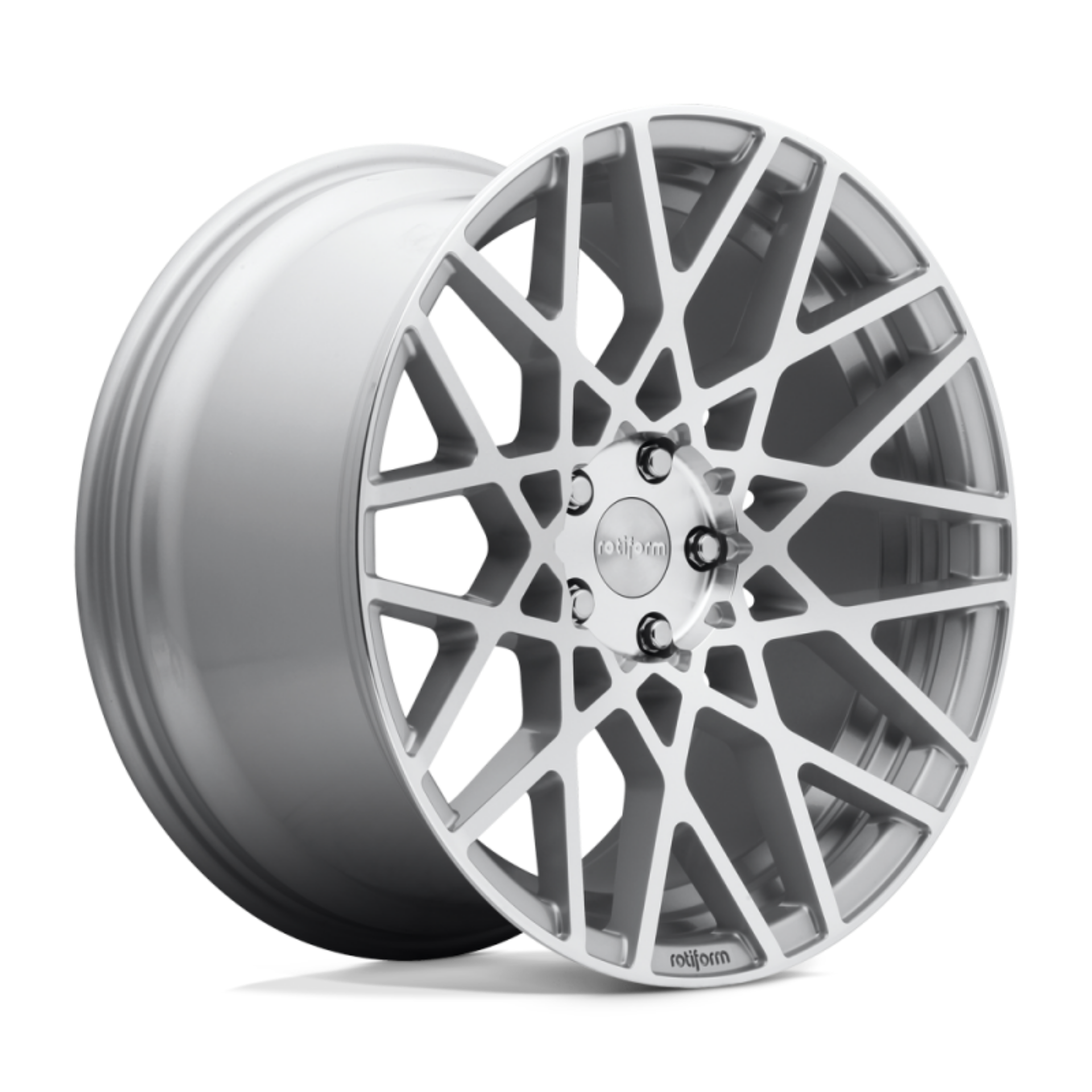 Picture of Rotiform R110 BLQ Wheel 19x8-5 5x112 35 Offset - Gloss Silver Machined