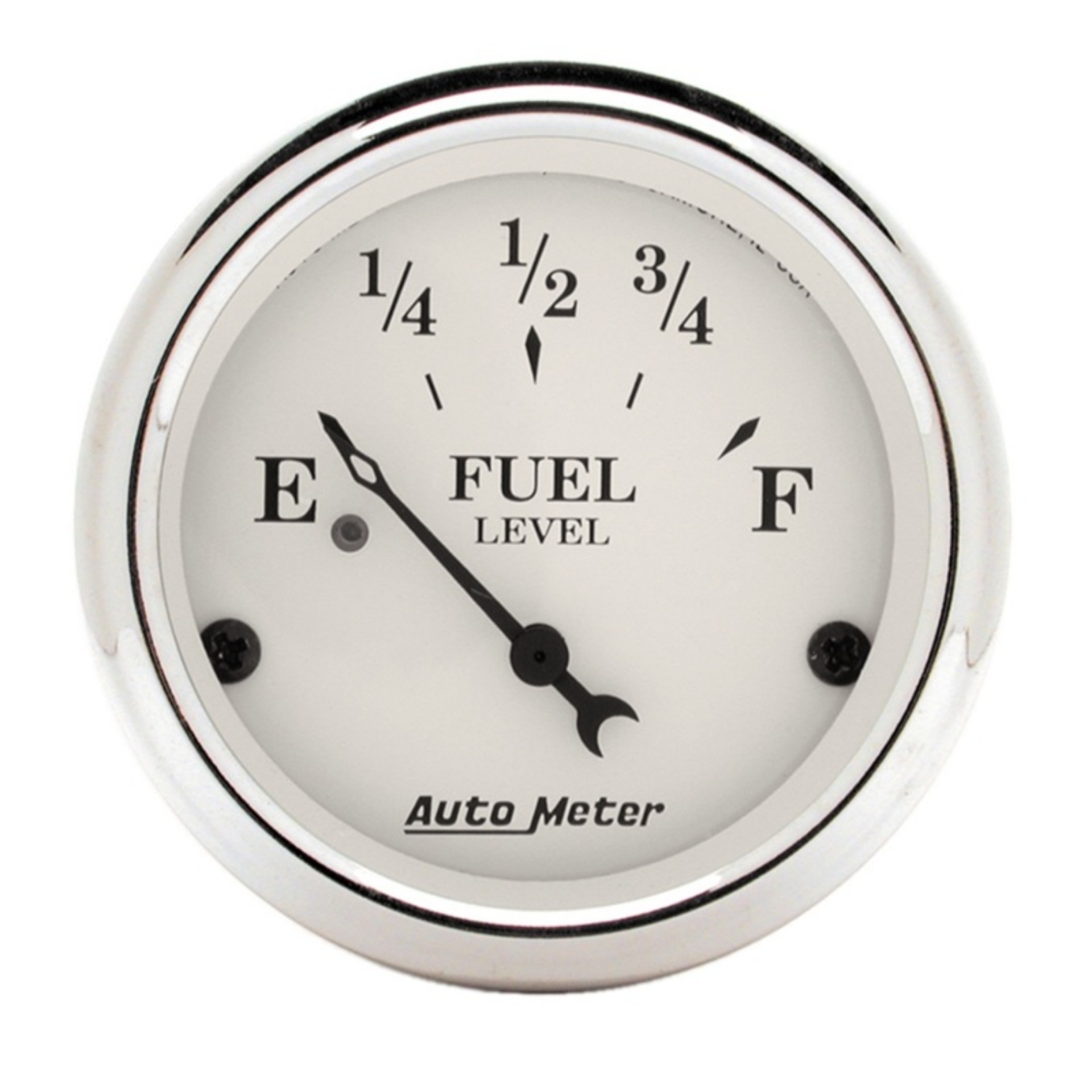Picture of AutoMeter Gauge Fuel Level 2-1-16in- 240 Ohme to 33 Ohmf Elec Old Tyme White