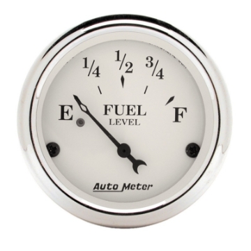 Picture of AutoMeter Gauge Fuel Level 2-1-16in- 240 Ohme to 33 Ohmf Elec Old Tyme White