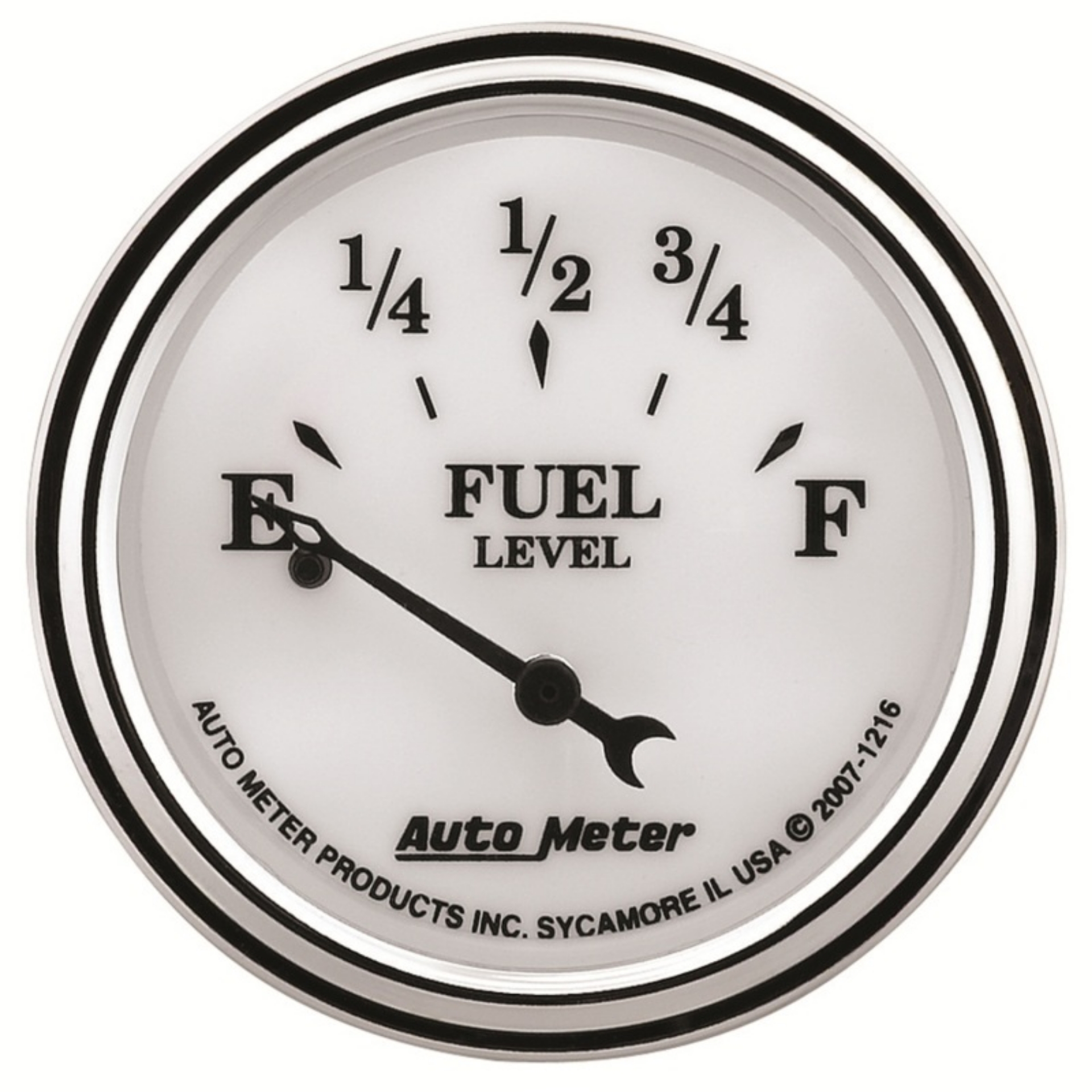 Picture of AutoMeter Gauge Fuel Level 2-1-16in- 240 Ohme to 33 Ohmf Elec Old Tyme White II