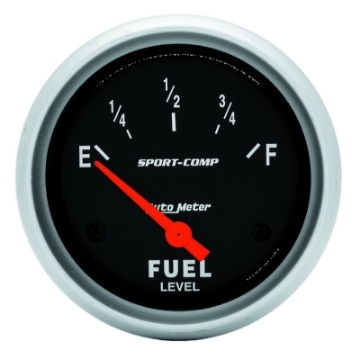 Picture of AutoMeter Gauge Fuel Level 2-5-8in- 0 Ohme to 90 Ohmf Elec Sport-Comp