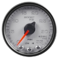 Picture of AutoMeter Gauge Boost 2-1-16in- 35PSI Stepper Motor W-Peak & Warn Silver-Blk Spek-Pro
