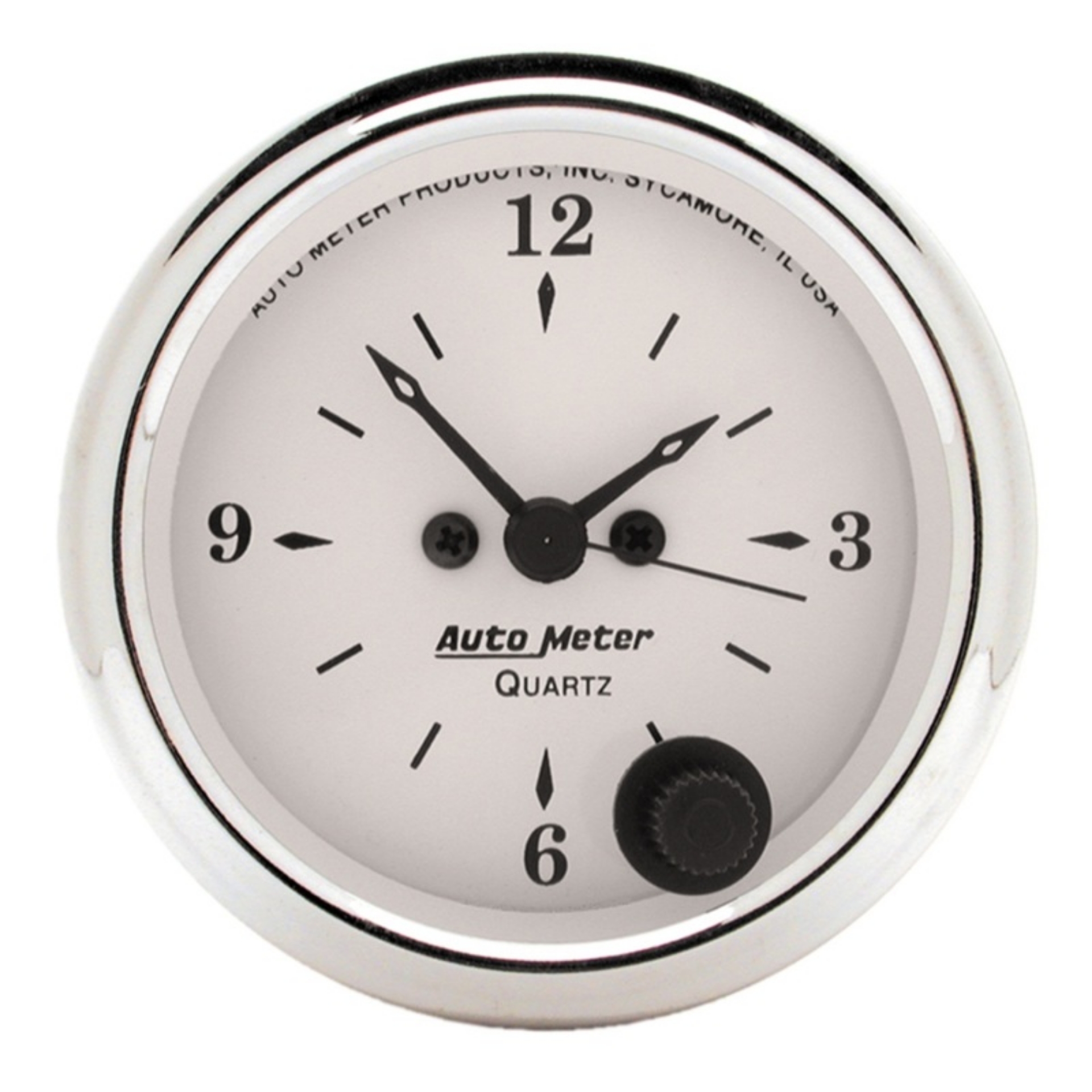 Picture of AutoMeter Gauge Clock 2-1-16in- 12HR Analog Old Tyme White