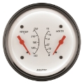 Picture of AutoMeter Gauge Dual Wtmp & Volt 3-3-8in- 250 Deg- F & 18V Elec Arctic White