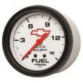 Picture of AutoMeter Gauge Fuel Press 2-5-8in- 15PSI Mech W-Isolator Chevy Red Bowtie White