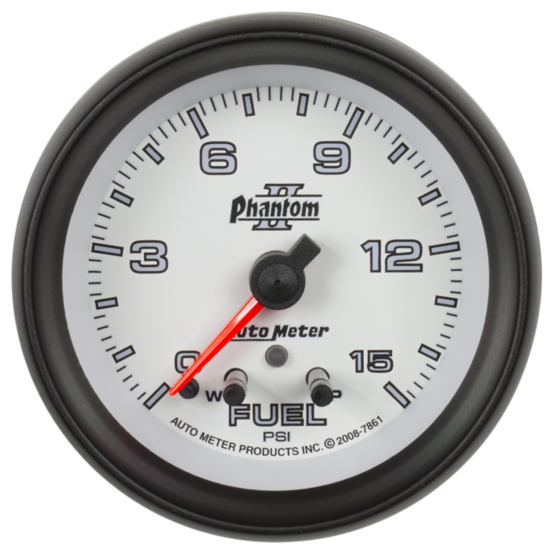 Picture of AutoMeter Gauge Fuel Press 2-5-8in- 15PSI Stepper Motor W- Peak & Warn Phantom II