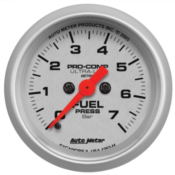 Picture of AutoMeter Gauge Fuel Pressure 2-1-16in- 7 Bar Electric Ultra-Lite