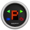 Picture of AutoMeter Gauge Gear Pos 2-1-16in- Incl Indicators Black Dial Red Led Silver Bezel