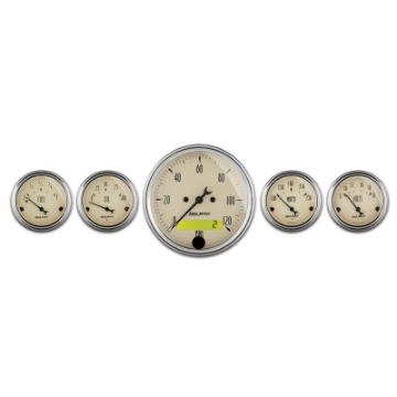 Picture of AutoMeter Gauge Kit 5 Pc- 3-1-8in- & 2-1-16in- Elec- Speedometer Antique Beige