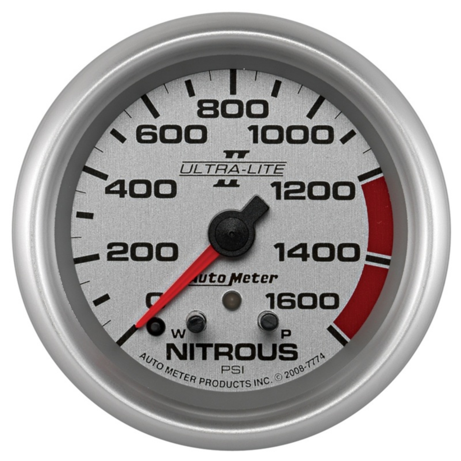 Picture of AutoMeter Gauge Nitrous Press 2-5-8in- 1600PSI Stepper Motor W- Peak & Warn Ultra-Lite II