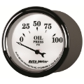 Picture of AutoMeter Gauge Oil Press 2-1-16in- 100PSI Elec Old Tyme White II