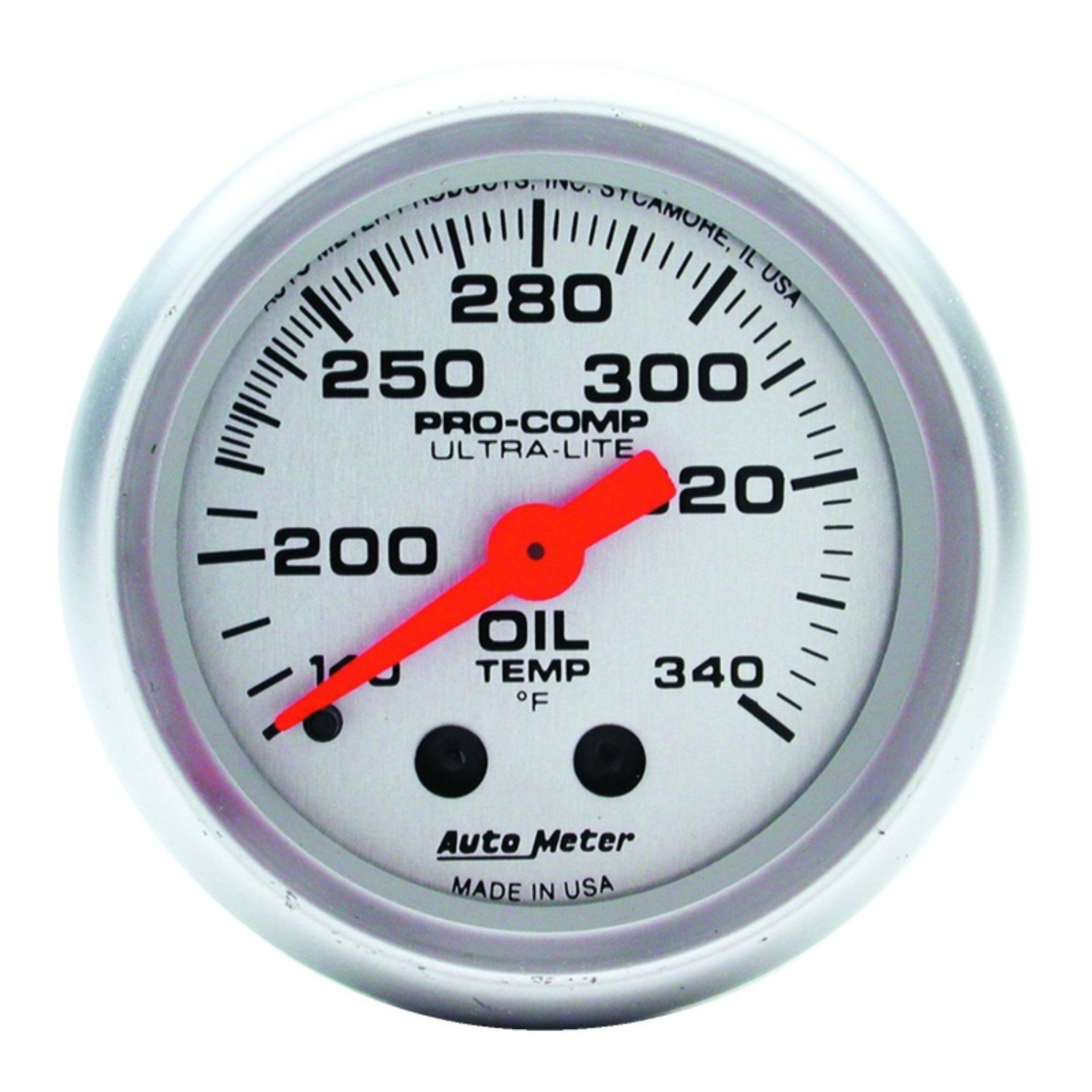 Picture of AutoMeter Gauge Oil Tank Temp 2-1-16in- 140-340 Deg- F Mechanical Ultra-Lite