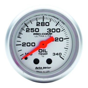 Picture of AutoMeter Gauge Oil Tank Temp 2-1-16in- 140-340 Deg- F Mechanical Ultra-Lite