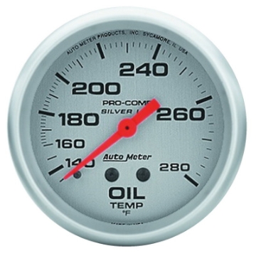 Picture of AutoMeter Gauge Oil Temp 2-5-8in- 140-280 Deg- F 8ft- Liquid Filled Mech Ultra-Lite