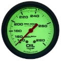 Picture of AutoMeter Gauge Oil Temp 2-5-8in- 140-280 Deg- F Liquid Filled Mech Glow In Dark Ultra-Nite