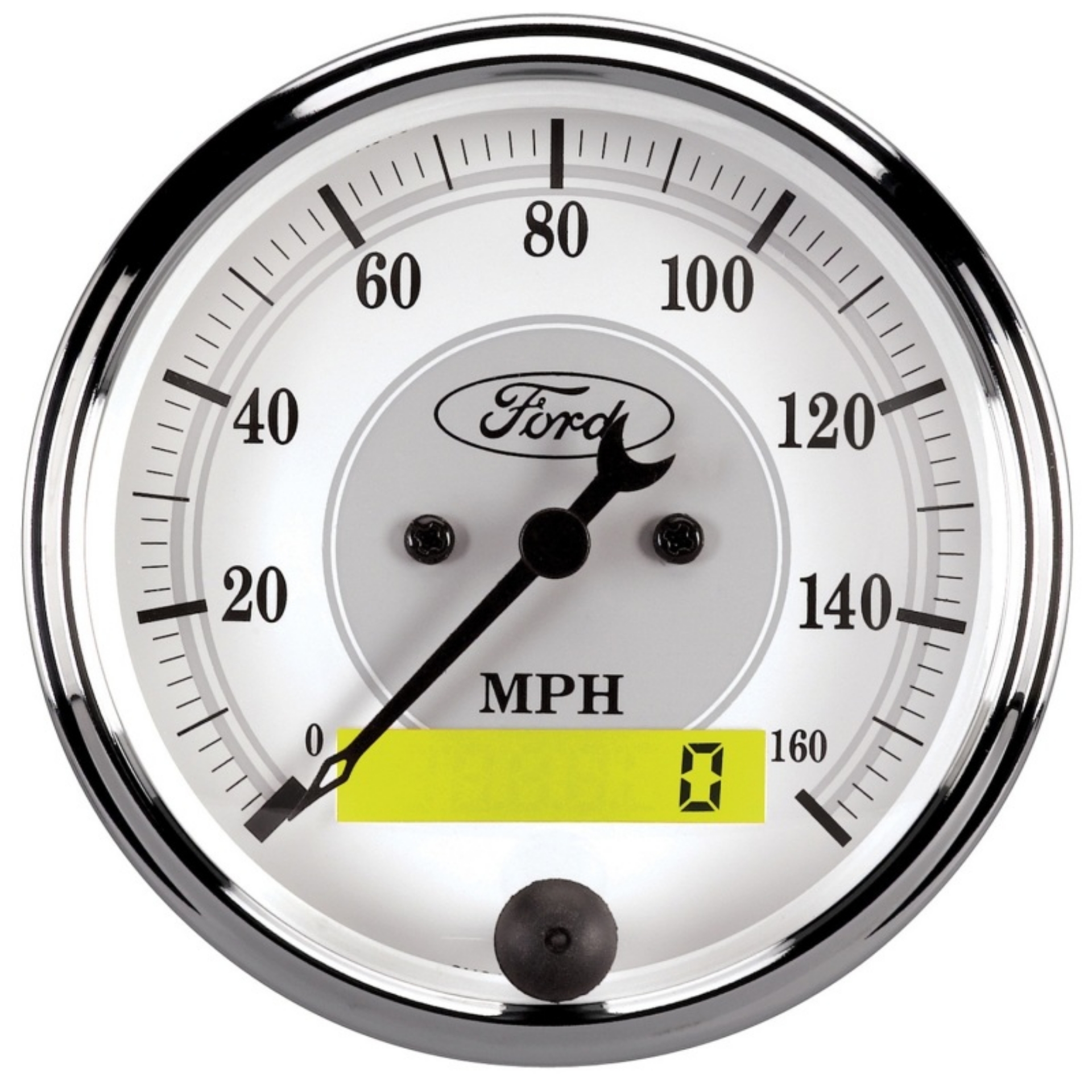 Picture of AutoMeter Gauge Speedometer 3-1-8in- 160MPH Elec- Prog- W- Lcd Odo Ford Masterpiece