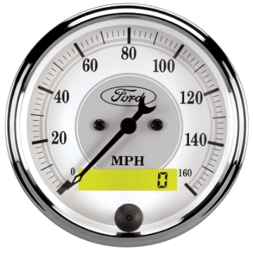 Picture of AutoMeter Gauge Speedometer 3-1-8in- 160MPH Elec- Prog- W- Lcd Odo Ford Masterpiece