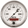 Picture of AutoMeter Gauge Speedometer 3-3-8in- 120MPH Elec- Prog- W- Lcd Odo Old Tyme Wht II