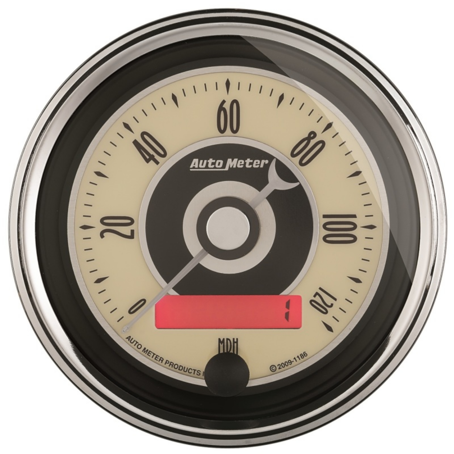 Picture of AutoMeter Gauge Speedometer 3-3-8in- 120MPH Elec- Programmable Cruiser Ad