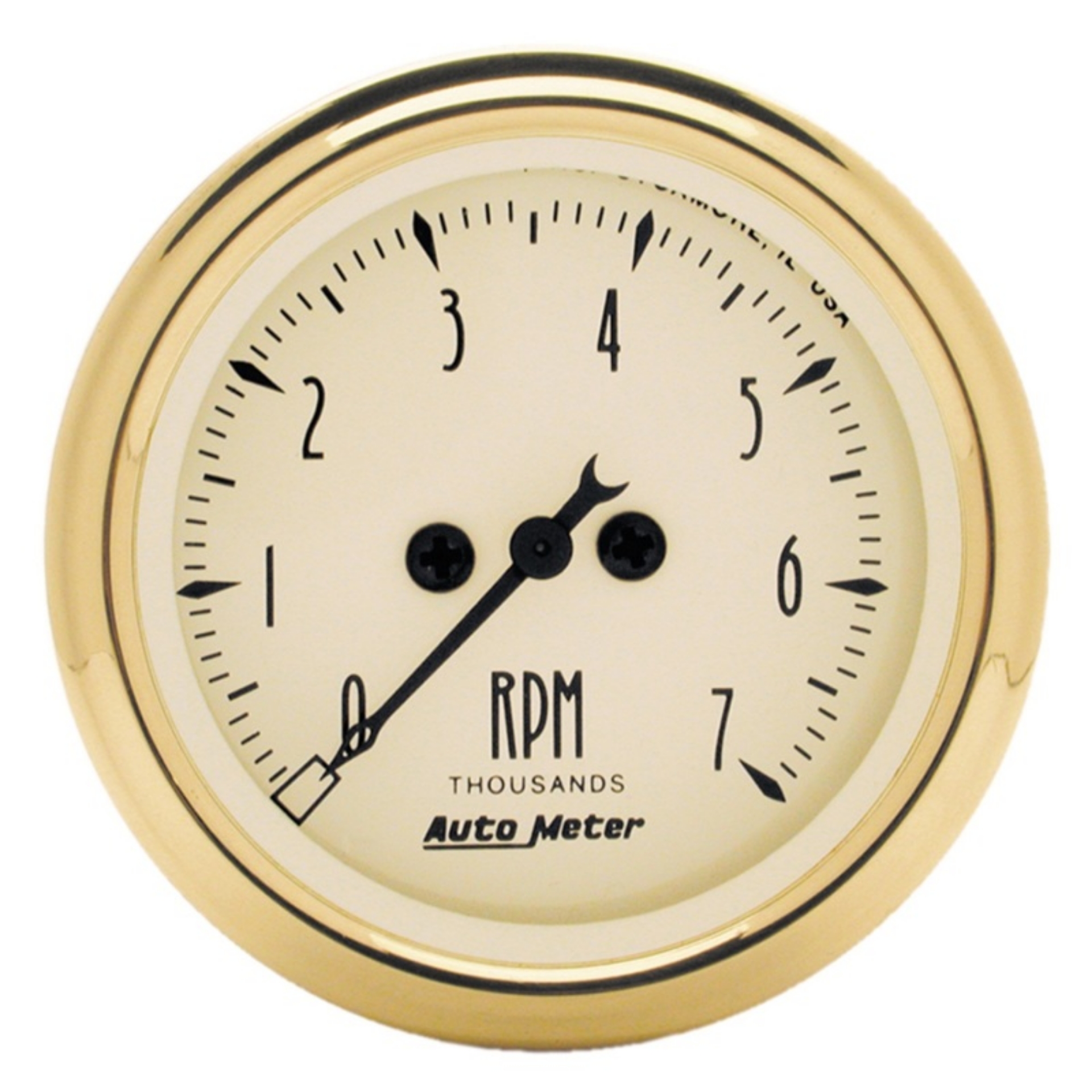 Picture of AutoMeter Gauge Tachometer 2-1-16in- 7K RPM In-Dash Golden Oldies
