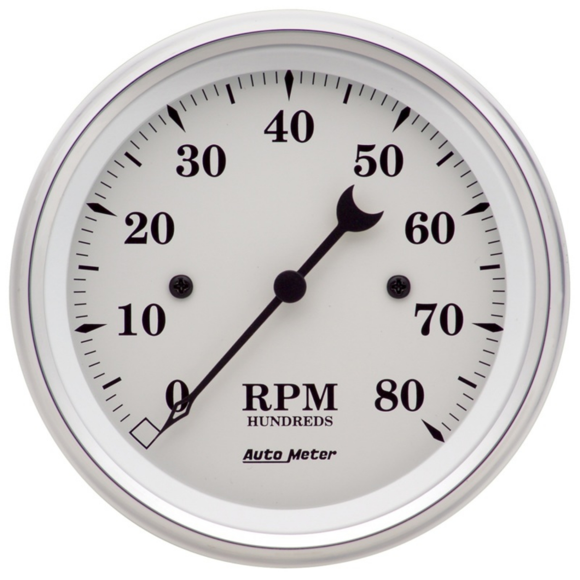 Picture of AutoMeter Gauge Tachometer 3-3-8in- 8K RPM In-Dash Old Tyme White