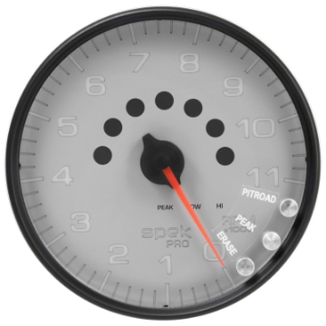 Picture of AutoMeter Gauge Tachometer 5in- 11K RPM W-Shift Light & Peak Mem Silver-Black Spek-Pro