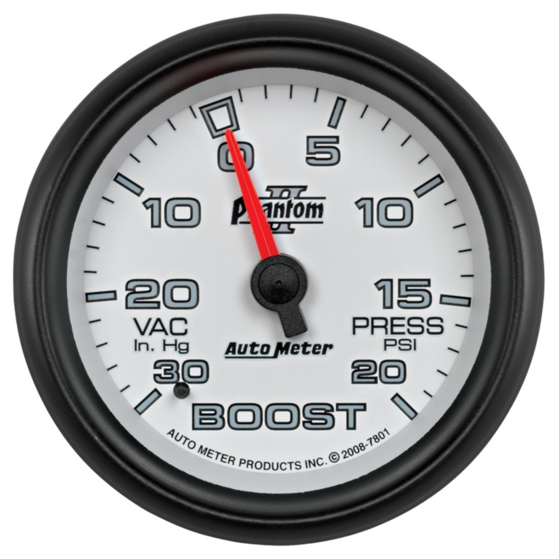 Picture of AutoMeter Gauge Vac-Boost 2-5-8in- 30Inhg-20PSI Mechanical Phantom II