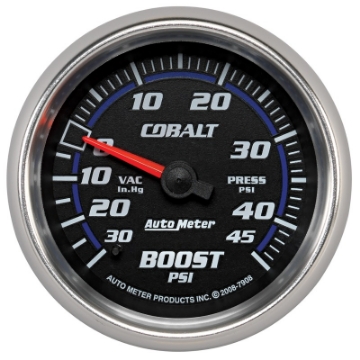 Picture of AutoMeter Gauge Vac-Boost 2-5-8in- 30Inhg-45PSI Mechanical Cobalt