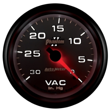 Picture of AutoMeter Gauge Vacuum 2-5-8in- 30Inhg Mechanical Phantom II