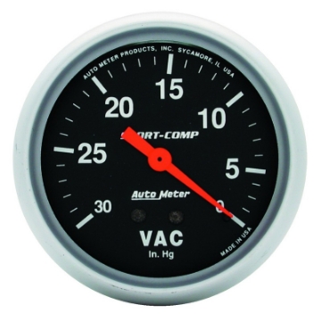 Picture of AutoMeter Gauge Vacuum 2-5-8in- 30Inhg Mechanical Sport-Comp