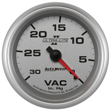 Picture of AutoMeter Gauge Vacuum 2-5-8in- 30Inhg Mechanical Ultra-Lite II