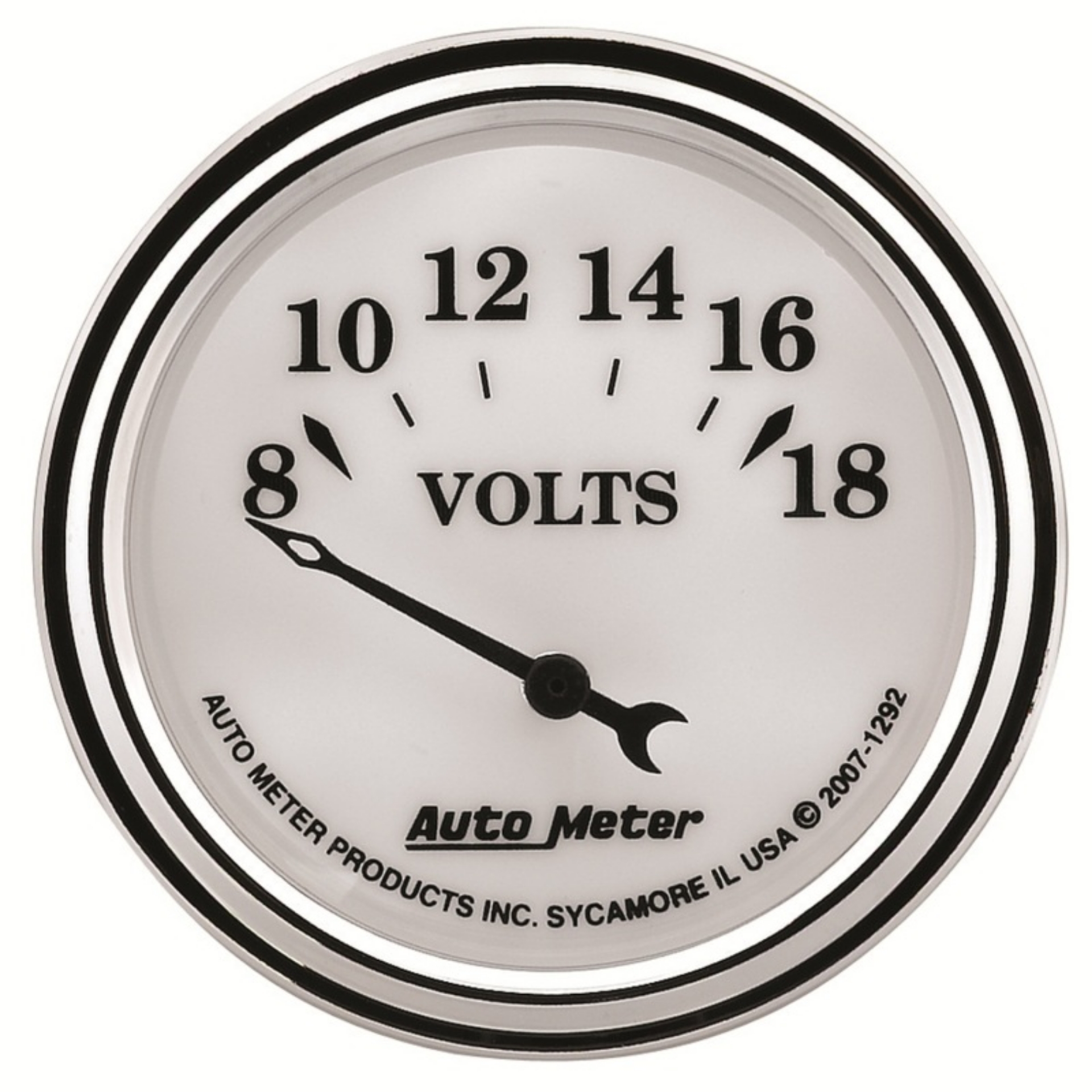 Picture of AutoMeter Gauge Voltmeter 2-1-16in- 18V Elec Old Tyme White II