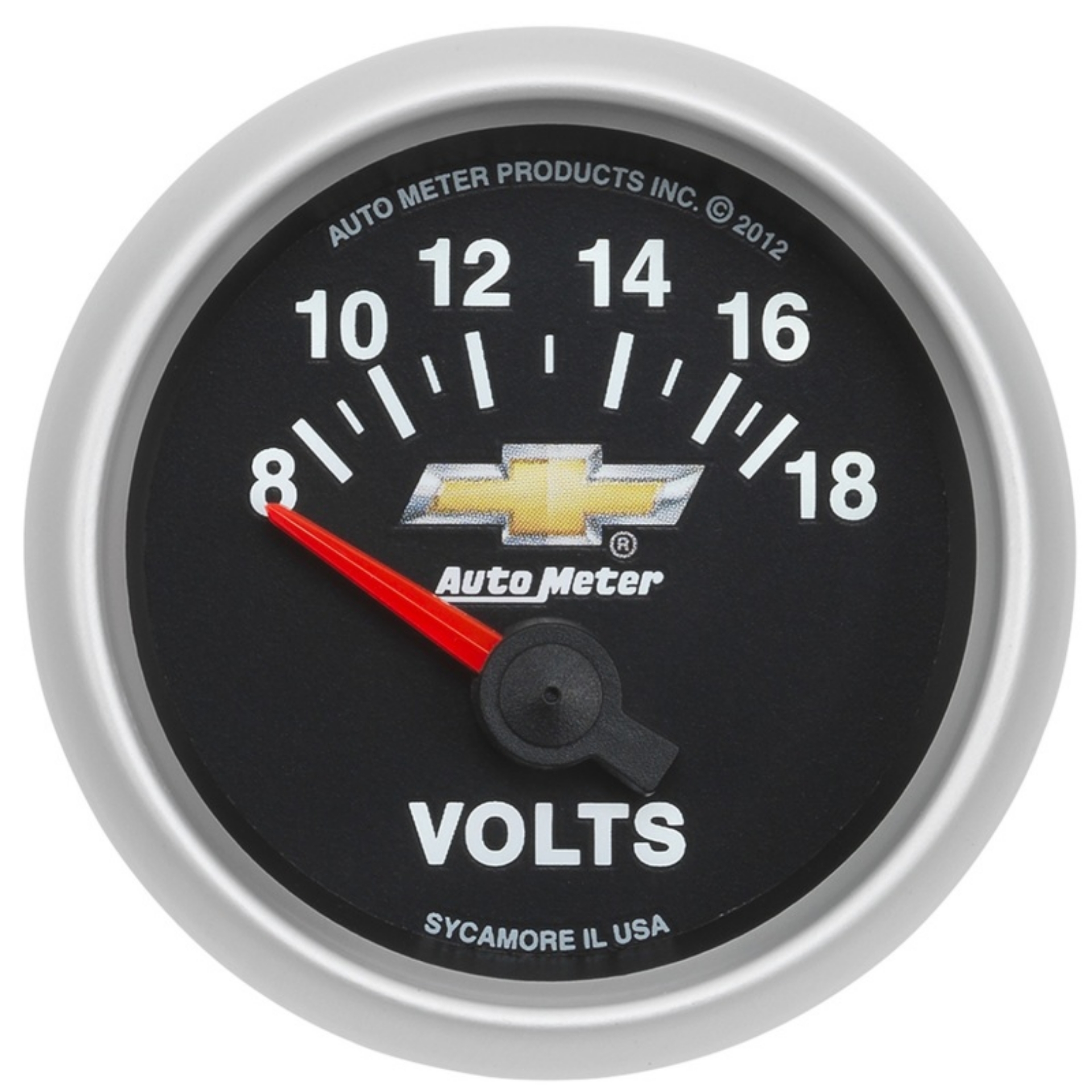 Picture of AutoMeter Gauge Voltmeter 2-1-16in- 18V Electric Chevy Gold Bowtie