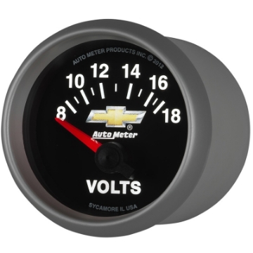 Picture of AutoMeter Gauge Voltmeter 2-1-16in- 18V Electric Chevy Gold Bowtie